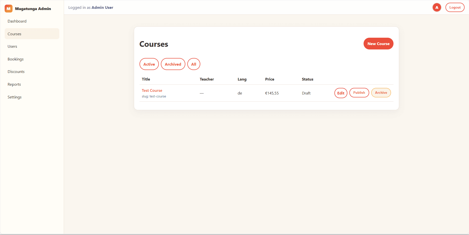 Magatunga - 2 — From Theme to Admin Foundation